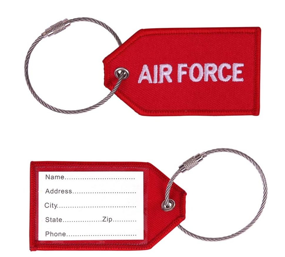 Bagage label Air Force rood