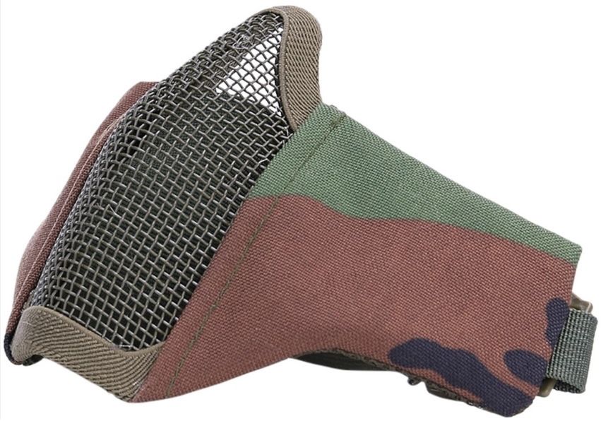 Airsoft gezicht masker Mesh Woodland