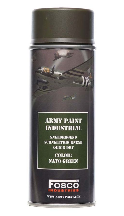 Verf spuitbus 400 ml. groen, NATO green