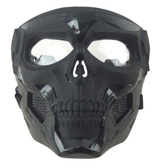 Skull messenger masker zwart