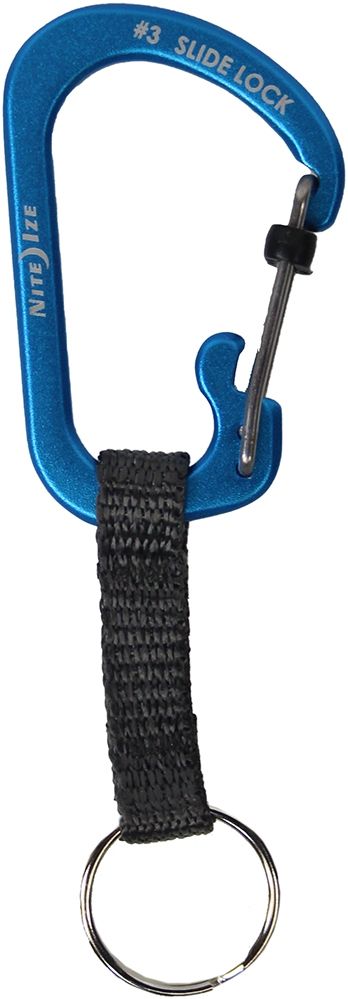 Nite Ize Carabiner #3 Slidelock Keyring Aluminium blauw 