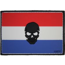 Embleem 3D PVC vlag NL + skull #17013