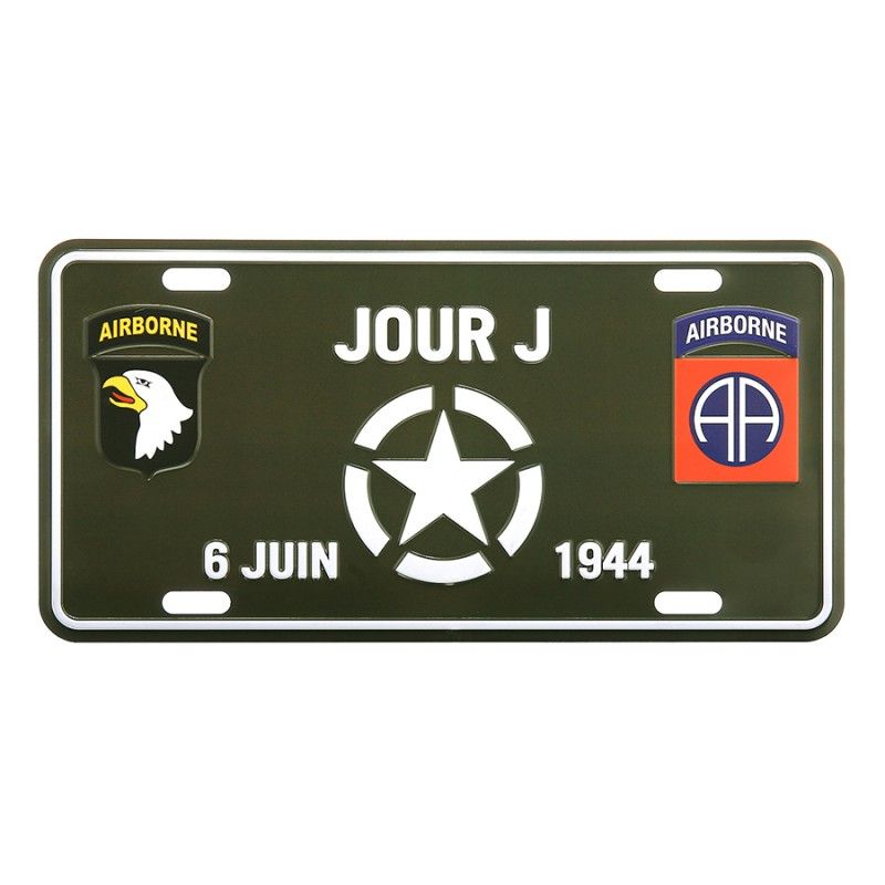 Nummerplaat Jour J 6 juin 1944 