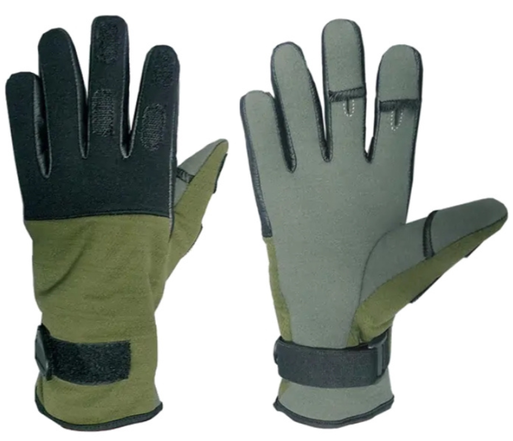 Handschoen Tactical neopreen groen