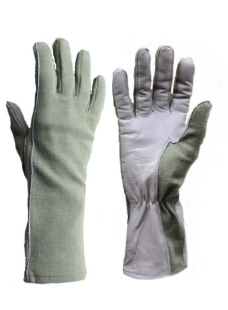 Piloten handschoen groen