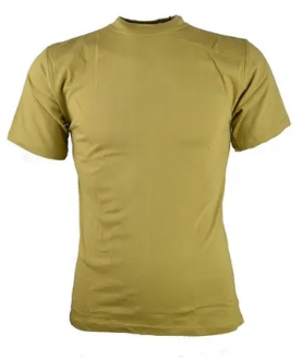 Effen T-shirt mosterd