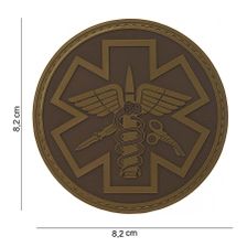 Embleem 3D PVC Para medic bruin