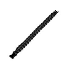 Armband van parakoord met plastic sluiting, 15 mm breed, zwart