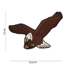 Embleem stof flying eagle links kijkend (groot)