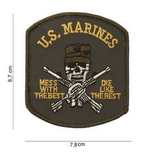 Embleem stof US marines (doodskop)