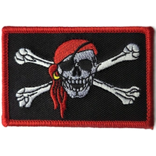 Embleem opstrijkbaar piraten vlag