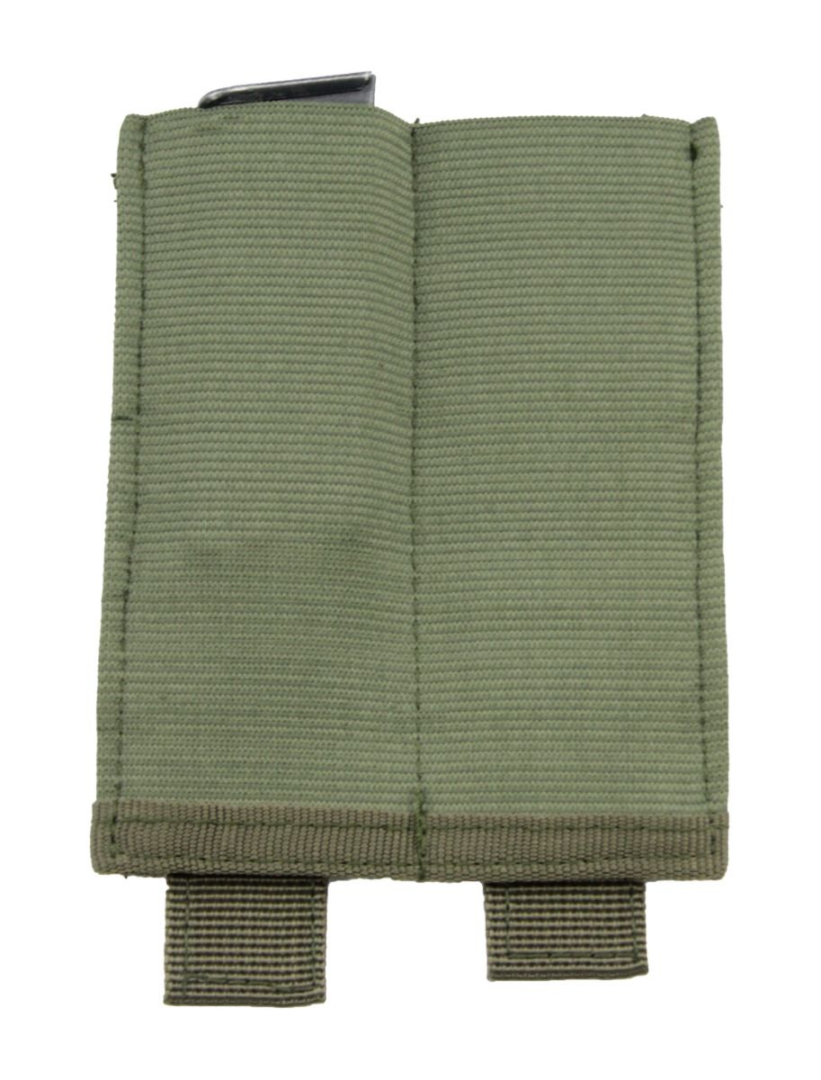 Opbouwtas magazijn pistool 2x met elastiek groen