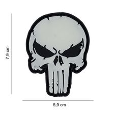 Embleem 3D PVC Punish skull glow in the dark