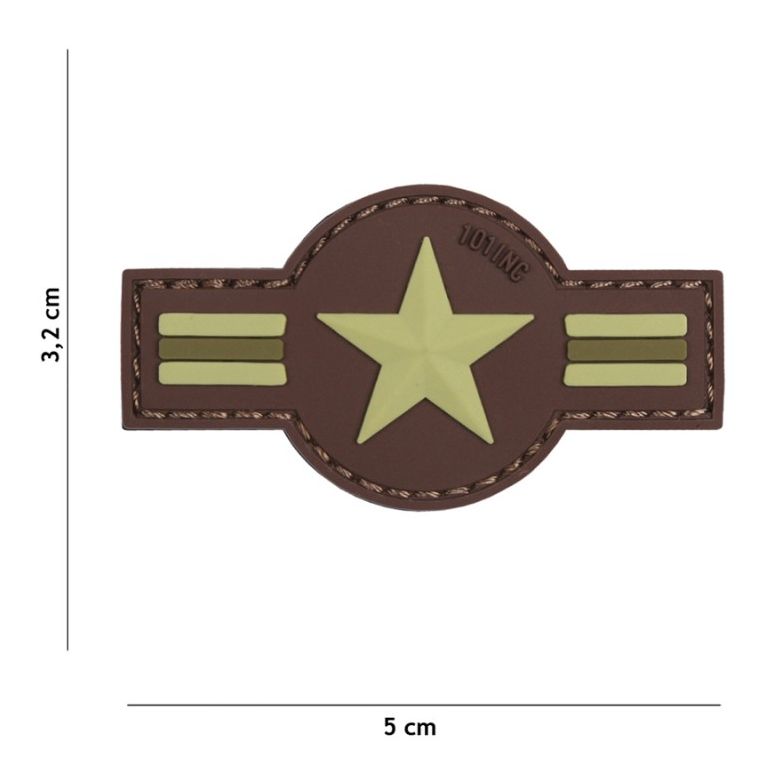 Embleem 3D PVC US Air Force bruin 