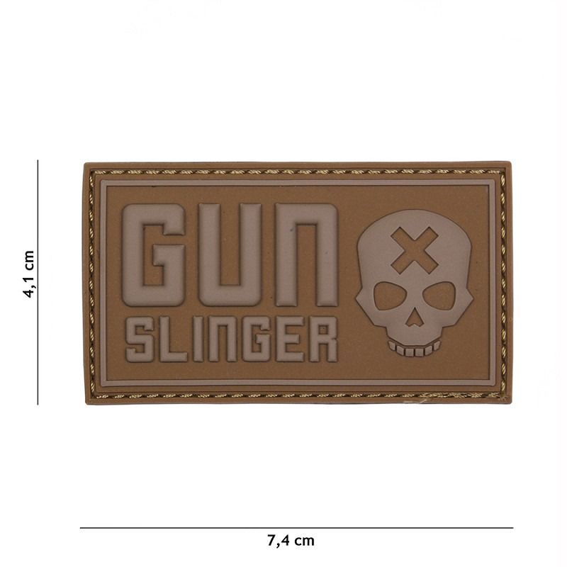 Embleem 3D PVC Gun slinger skull coyote