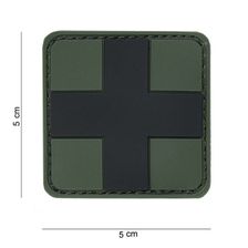 Embleem 3D PVC kruis zwart