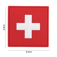Embleem 3D PVC Zwitserland vierkant