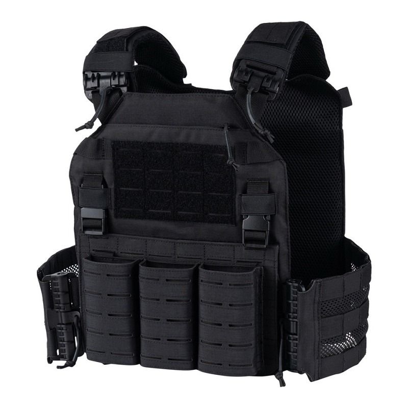 QR Plate Carrier Lasercut zwart
