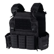 QR Plate Carrier Lasercut zwart