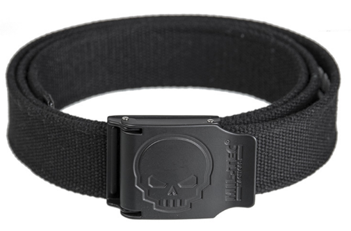 Riem skull 130 cm zwart