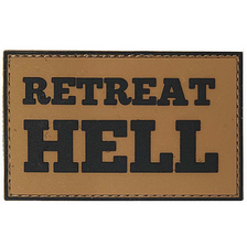 Embleem 3D PVC 'Retreat Hell' bruin