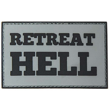 Embleem 3D PVC 'Retreat Hell' grijs