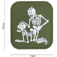Embleem 3D PVC Twee Skeletten