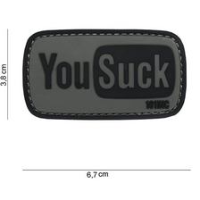 Embleem 3D PVC You Suck grijs/zwart