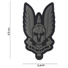 Embleem 3D PVC Spartan grijs/zwart