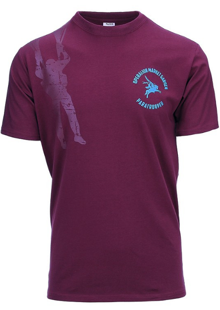 T-shirt Pegasus Paratrooper bordo rood