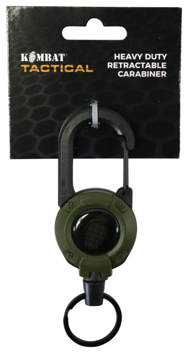 Keycord karabijnhaak afrolbaar groen