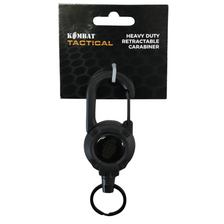 Keycord karabijnhaak afrolbaar zwart