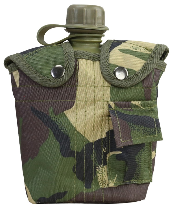 Veldfles PVC met hoes Britse camo