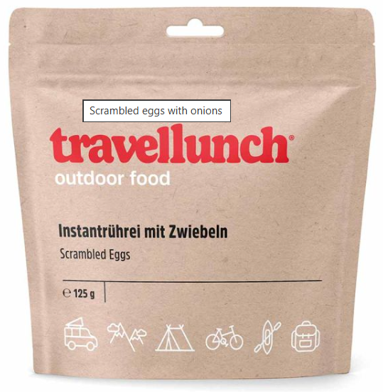 Travellunch roerei met uien