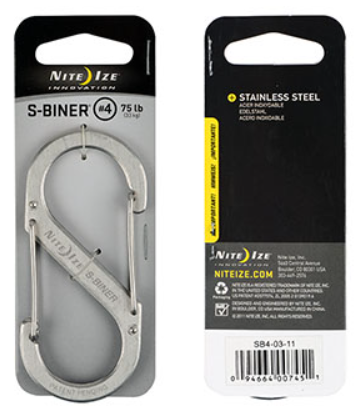 Nite Ize S-Biner Karabijnhaak Zilver #4