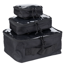 Organizers transparant set van 3 stuks zwart