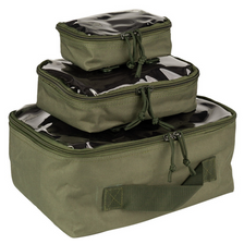 Organizers transparant set van 3 stuks groen