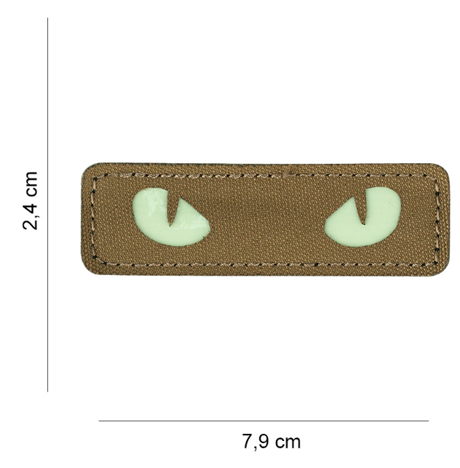Laser Cut Embleem stof Cat Eyes Coyote glow in the dark