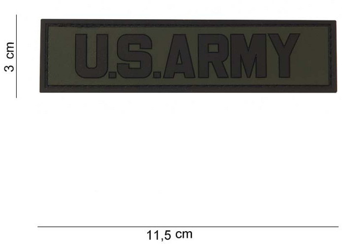Embleem 3D PVC US Army donkergroen
