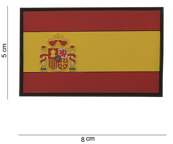 Embleem 3D PVC vlag Spanje 5 x 8 cm 