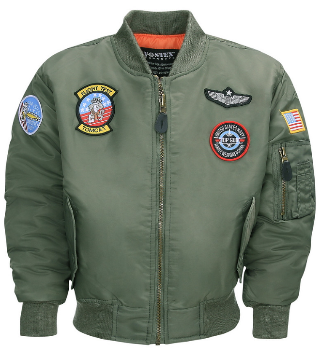 Kinder MA1 met badges Fostex groen