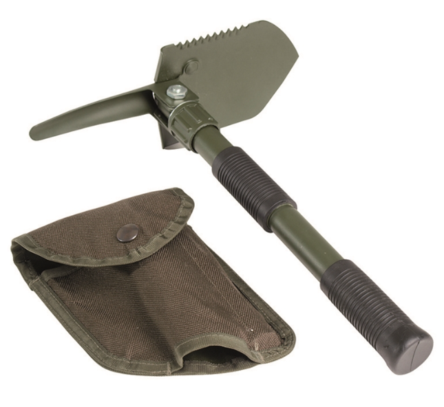 Mini klapschop met houweel groen