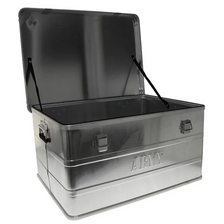 Alu kist klein 59x25x39, 56 liter 2e keus.