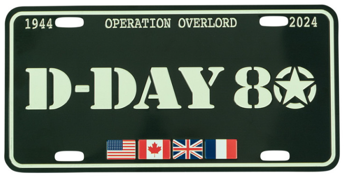 Nummerplaat D-Day 80