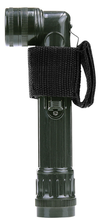 Hoeklamphouder met klittenband zwart