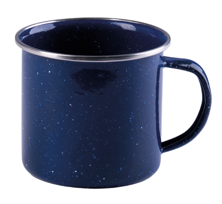 Emaille mok Western 680 ml blauw