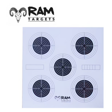 Schietkaart 14 x 14, 5 rozen, RAM, 100 stuks