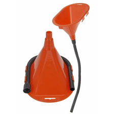 Trechter met afneembare slang oranje