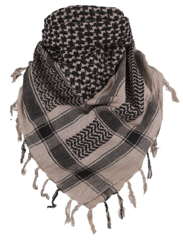 PLO sjaal KL zwart/desert