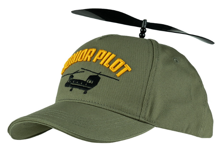 Kinder baseball cap Junior Pilot met propeller groen